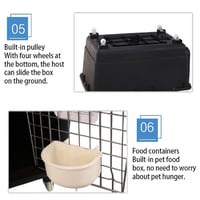 قفص تنقل ضخم للكلاب بكفرات