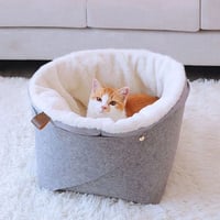 بيت للقطط سرير مع مخدة قابلة للفصل