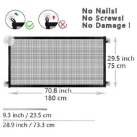 حاجز قابل للطي بدون مسامير العرضcm180 الارتفاع72cm