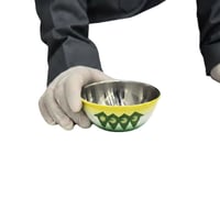 زبدية استيل نقشة غضار اخضر