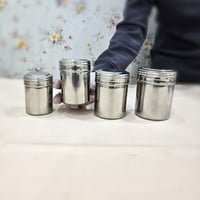 علب سكر بهارات استيل صغيرة 4قطع