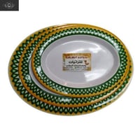 سرويس ميلامين أخضر نقشة غضار