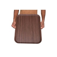 طفرية بلاستيك مستطيل لون خشبي