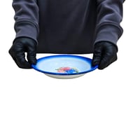 صحن غضار وردة 18 سم ملون