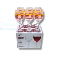 كاس عصير غضار أحمر بقاعدة