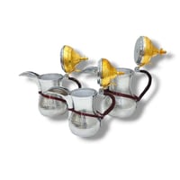 طقم دلة معدن حب الرمان ( زينه )