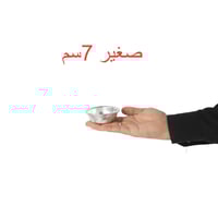 صحن معدن صغير فضي