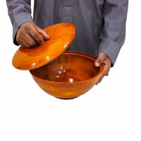 قدح خشب فتنامي بغطاء