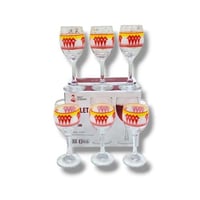 كاس عصير غضار أحمر بقاعدة