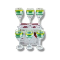 كاس عصير غضار أخضر بقاعدة