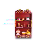 وجار خشب ديكور أحمر