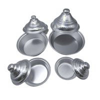 حلة معدن بغطاء منقوش