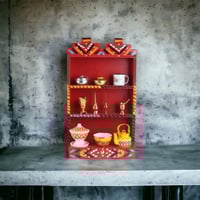 وجار خشب ديكور أحمر