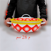 بادية غضار بغطاء (أحمر)