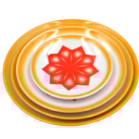 صحن ميلامين غضار احمر