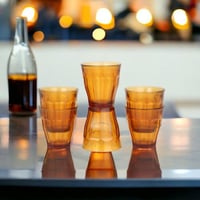 كاس عسلي مضلع كبير