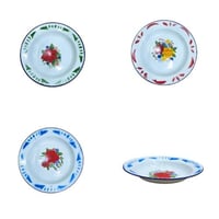 صحن غضار وردة 22 سم ملون