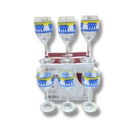 كاس عصير غضار أزرق بقاعدة