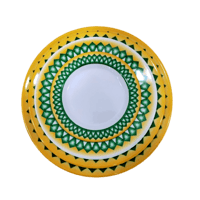 صحن ميلامين مسطح اخضر