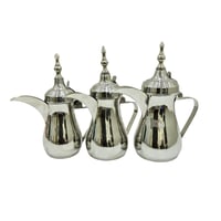 دلة رسلان زينة استيل فضي