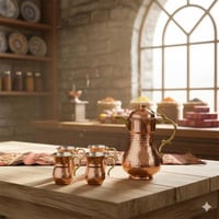 طقم جيك مع كاسات نحاس تركي