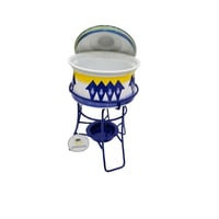 سخان شمعدان غضار أزرق