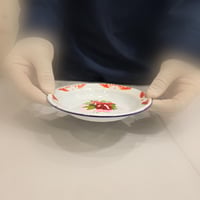 صحن غضار وردة 14 سم ملون