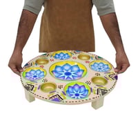 طبلية فطور غضار ملون صحن 20 سم