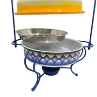 سخان بوفية علاقي غضار أزرق