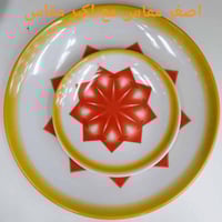 صحن ميلامين غضار احمر