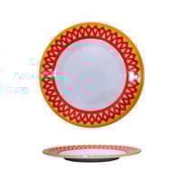 صحن ميلامين مسطح احمر