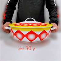 بادية غضار بغطاء (أحمر)