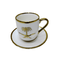كوب بيد مع الصحن سيفين ونخلة ذهبي