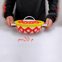 بادية غضار بغطاء (أحمر)