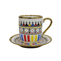 كوب بيد مع الصحن عسيري صغير