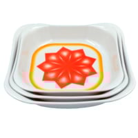 صحن ميلامين مربع احمر