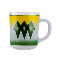 كوب غضار زجاج بيد