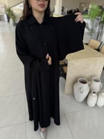 عباية رودي قماش كريب طايح مخفي