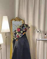 5698 -فستان فاخر بلمسة زهرية أنيقة (لونين)