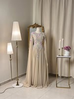 6266- فستان سكري ناعم بتطريز