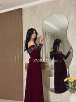 6859 - فستان سهرة طويل مخملي