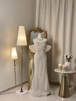 6481 - فستان لؤلؤي بلمعة ساحرة