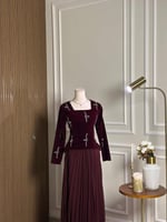 6695- فستان سهرة طويل ( لونين )