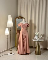 فستان سهرة طويل 5176 ( لونين )