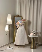 5698 -فستان فاخر بلمسة زهرية أنيقة (لونين)