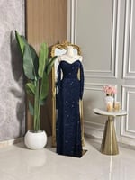 6846-فستان ليالي النجوم – كحلي