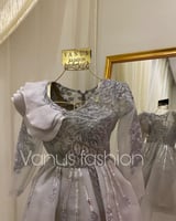 فستان سهرة ميدي ( 3 الوان ) 3495