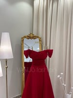 فستان سهرة طويل ( 2 لونين ) 4080