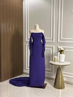 6757- فستان بنفسجي فخم بإطلالة ملكيّة