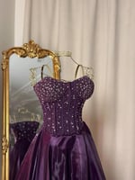 6337 - فستان سهرة طويل لونين